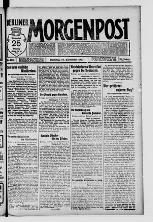 Berliner Morgenpost vom 18.09.1917