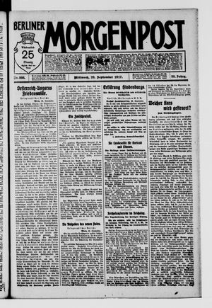 Berliner Morgenpost vom 26.09.1917