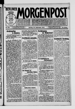 Berliner Morgenpost on Sep 28, 1917