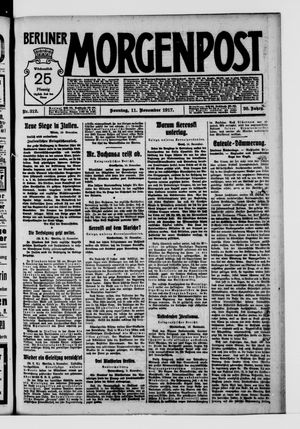 Berliner Morgenpost vom 11.11.1917