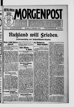 Berliner Morgenpost vom 13.11.1917