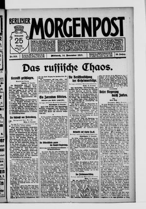 Berliner Morgenpost vom 14.11.1917