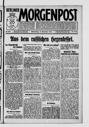 Berliner Morgenpost vom 15.11.1917