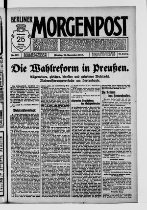 Berliner Morgenpost on Nov 26, 1917