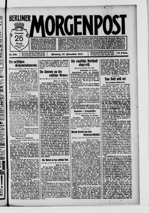 Berliner Morgenpost vom 27.11.1917