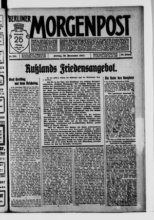Berliner Morgenpost vom 30.11.1917