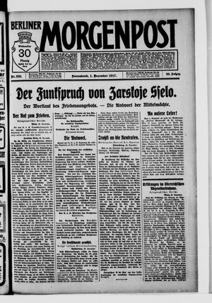 Berliner Morgenpost vom 01.12.1917