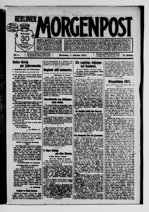 Berliner Morgenpost vom 01.01.1918