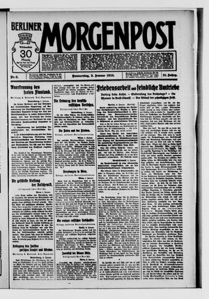 Berliner Morgenpost vom 03.01.1918