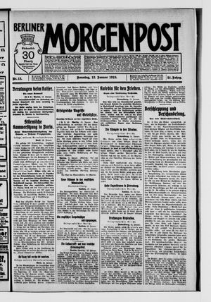 Berliner Morgenpost vom 13.01.1918