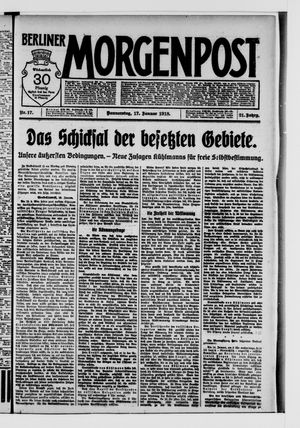 Berliner Morgenpost on Jan 17, 1918
