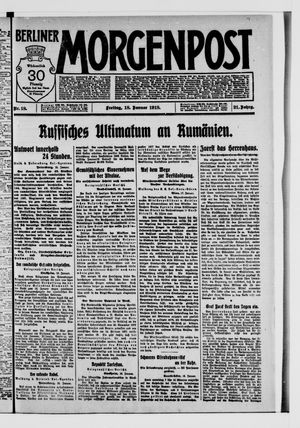 Berliner Morgenpost on Jan 18, 1918