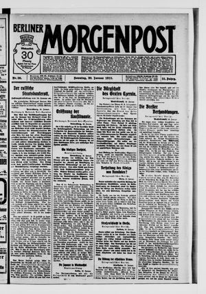 Berliner Morgenpost on Jan 20, 1918