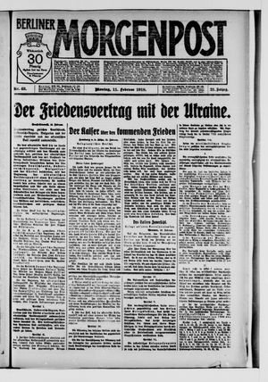 Berliner Morgenpost vom 11.02.1918