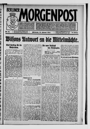 Berliner Morgenpost vom 13.02.1918