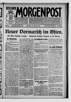 Berliner Morgenpost vom 19.02.1918