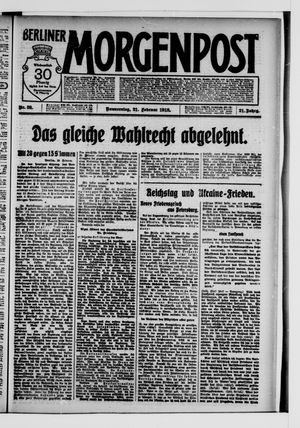 Berliner Morgenpost on Feb 21, 1918