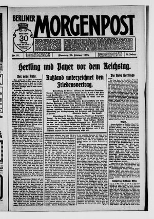 Berliner Morgenpost vom 26.02.1918