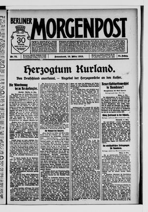 Berliner Morgenpost on Mar 16, 1918