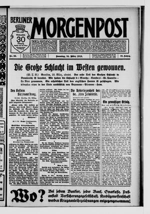 Berliner Morgenpost on Mar 24, 1918