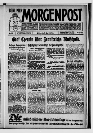 Berliner Morgenpost on Apr 3, 1918
