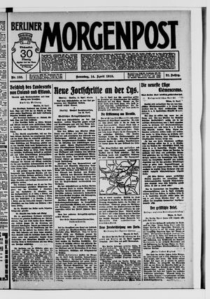 Berliner Morgenpost on Apr 14, 1918