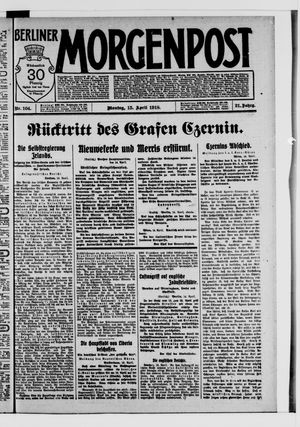 Berliner Morgenpost on Apr 15, 1918