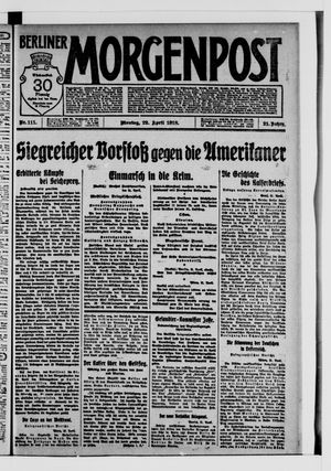 Berliner Morgenpost vom 22.04.1918