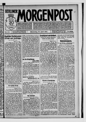 Berliner Morgenpost vom 25.04.1918