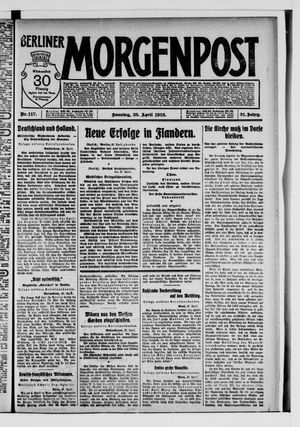 Berliner Morgenpost vom 28.04.1918