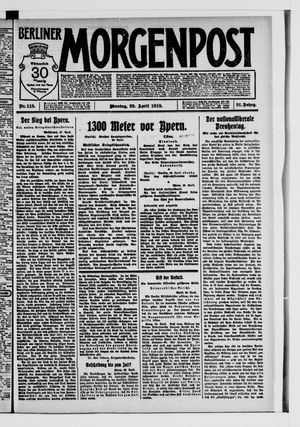 Berliner Morgenpost on Apr 29, 1918