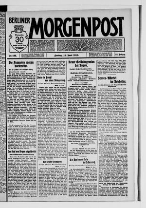 Berliner Morgenpost vom 14.06.1918