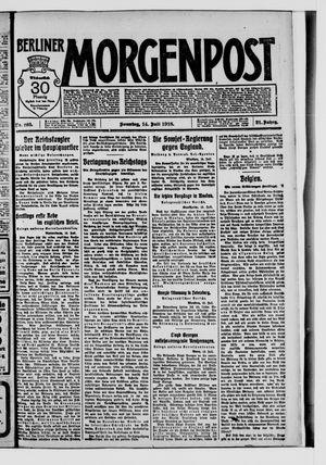 Berliner Morgenpost vom 14.07.1918
