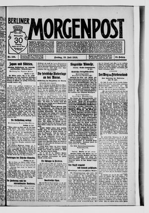 Berliner Morgenpost vom 19.07.1918