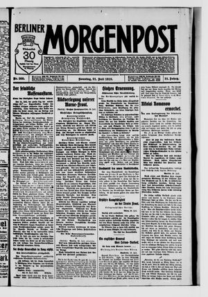 Berliner Morgenpost vom 21.07.1918