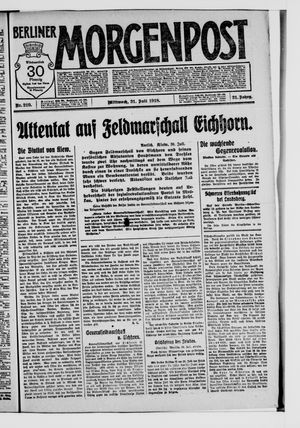Berliner Morgenpost vom 31.07.1918