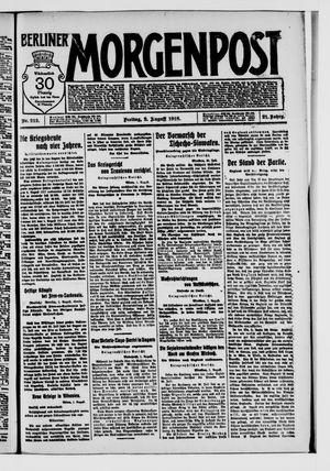 Berliner Morgenpost vom 02.08.1918