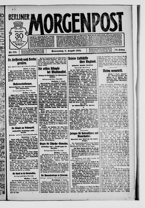 Berliner Morgenpost vom 08.08.1918