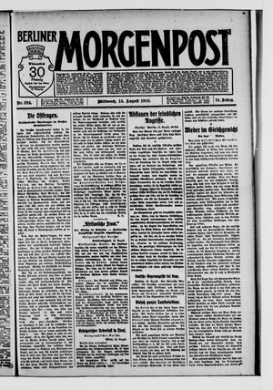 Berliner Morgenpost vom 14.08.1918