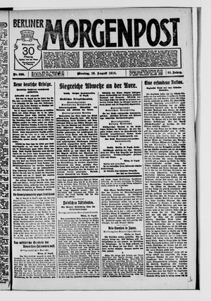 Berliner Morgenpost vom 19.08.1918