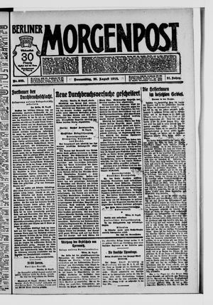 Berliner Morgenpost vom 29.08.1918