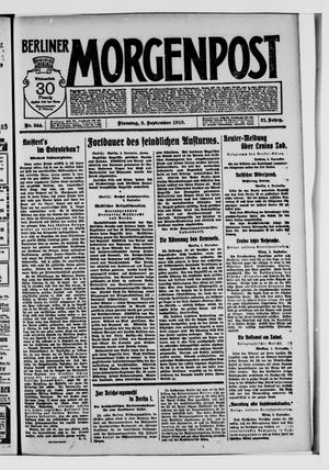 Berliner Morgenpost vom 03.09.1918