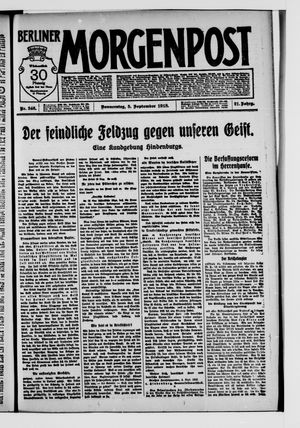 Berliner Morgenpost vom 05.09.1918