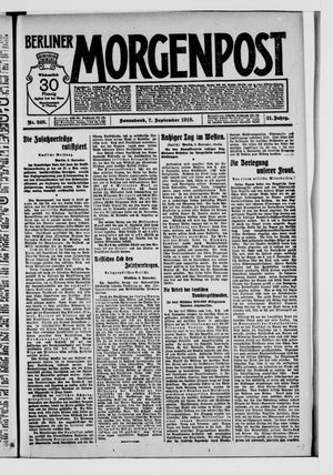 Berliner Morgenpost vom 07.09.1918