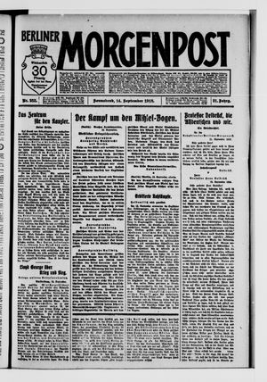 Berliner Morgenpost vom 14.09.1918