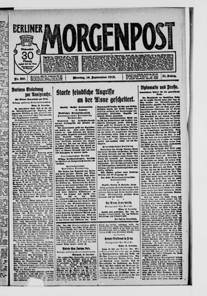 Berliner Morgenpost vom 16.09.1918
