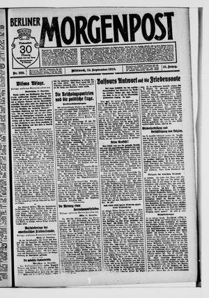 Berliner Morgenpost vom 18.09.1918