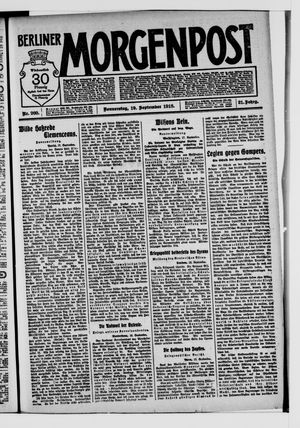 Berliner Morgenpost vom 19.09.1918
