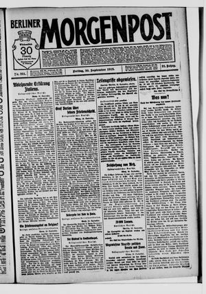 Berliner Morgenpost vom 20.09.1918