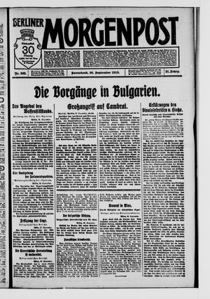 Berliner Morgenpost vom 28.09.1918